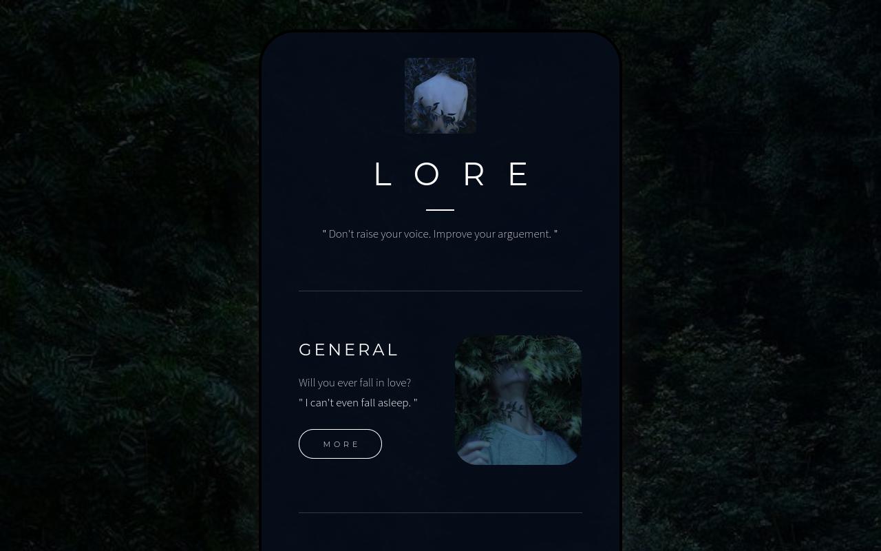 Carrd profile picture for @lore